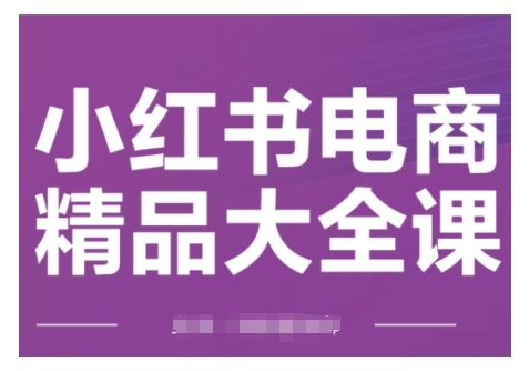 小红书电商精品大全课,快速掌握小红书运营技巧,实现精准引流与爆单目标,轻松玩转小红书电商(更新2月)-俗人圈网创