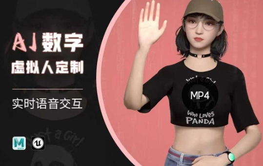 Ai数字人虚拟(智能体)实时语音交互特训营，​自行定制超写实角色AI数字人交互技术-俗人圈网创