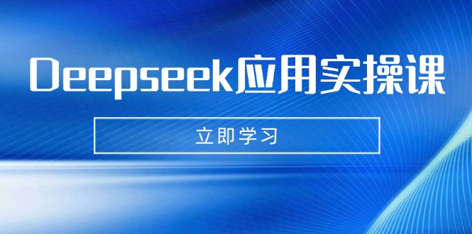 Deepseek应用实操课：AI制作数字妈妈、写真、短视频，辅导作业，PPT制作等-俗人圈网创