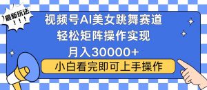 视频号蓝海赛道玩法，当天起号，拉爆流量收益，小白也能轻松月入30000+-俗人圈网创