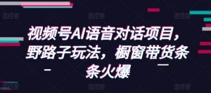 视频号AI语音对话项目,野路子玩法,橱窗带货条条火爆-俗人圈网创