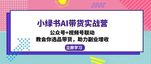 小绿书AI带货实战营:公众号+视频号联动,教会你选品带货,助力副业增收-俗人圈网创