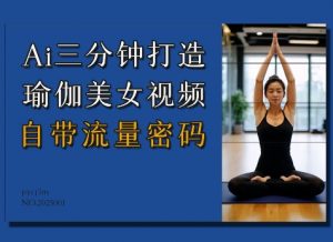 Ai3分钟打造瑜伽美女视频，自带流量密码-俗人圈网创