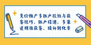 竞价推广多账户投放与获客技巧,账户搭建,多渠道精准获客,提升转化率-俗人圈网创