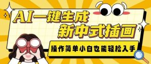 AI一键生成新中式插画， 操作简单，小白也能轻松入手-俗人圈网创