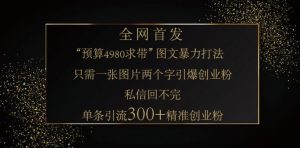 小红书神奇图片引流法,只需一张图,就能单条笔记凭借此方法,轻松引流 300 + 精准创业粉-俗人圈网创