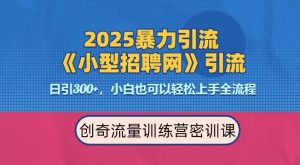 2025最新暴力引流方法,招聘平台一天引流300+,日变现多张,专业人士力荐-俗人圈网创