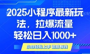 2025年小程序最新玩法，流量直接拉爆，单日稳定变现1000+-俗人圈网创