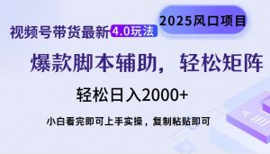 视频号带货最新4.0玩法,作品制作简单,当天起号,复制粘贴,轻松矩阵...-俗人圈网创
