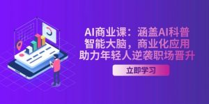 AI商业课:涵盖AI科普,智能大脑,商业化应用,助力年轻人逆袭职场晋升-俗人圈网创