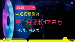 2025AI短视频引流，2个月涨粉17.2万，不死号，可放大-俗人圈网创