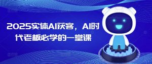 2025实体AI获客,AI时代老板必学的一堂课-俗人圈网创