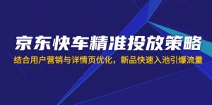 京东快车精准投放策略,结合用户营销与详情页优化,新品快速入池引爆流量-俗人圈网创