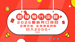 2025最新风口项目:短视频代运营日入2000+-俗人圈网创