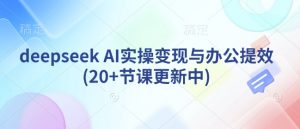 deepseek AI实操变现与办公提效(20+节课更新中)-俗人圈网创