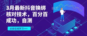 3月最新抖音换绑核对技术,百分百成功,自测-俗人圈网创
