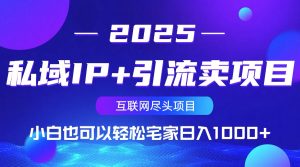 私域IP+引流卖项目,小白也可以做到轻松宅家日入1000+-俗人圈网创