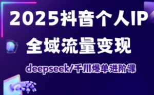 2025抖音个人IP全域流量变现进阶课,deepseek千川爆单进阶课-俗人圈网创