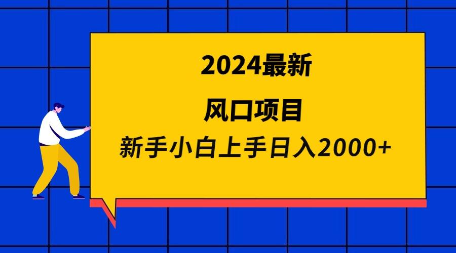 (9483期)2024最新风口项目 新手小白日入2000+-俗人圈网创