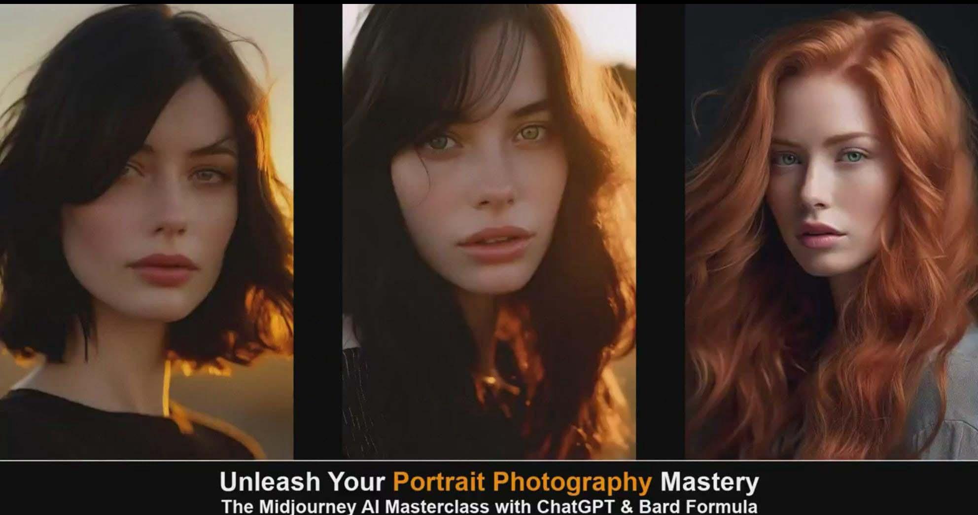 图片[3]-(9312期)Midjourney v5 ChatGPT 和 Bard AI人工智能人像摄影大师班-15节-中英字幕-俗人圈网创