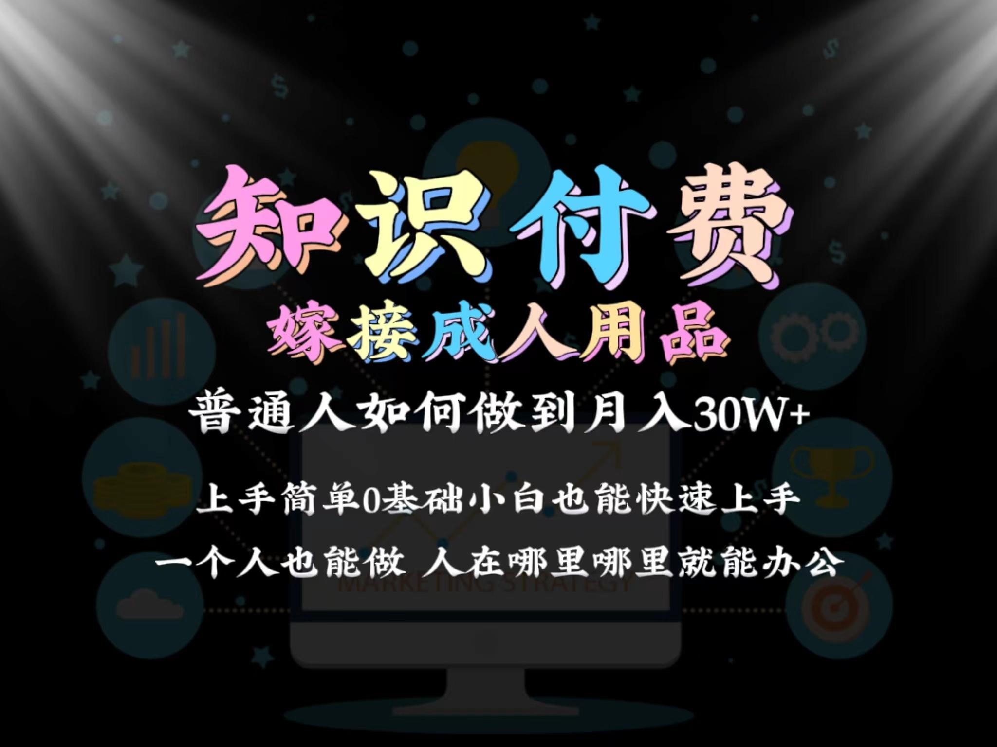 2024普通人做知识付费结合成人用品如何实现单月变现30w 保姆教学1.0-俗人圈网创