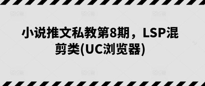 小说推文私教第8期，LSP混剪类(UC浏览器)-俗人圈网创