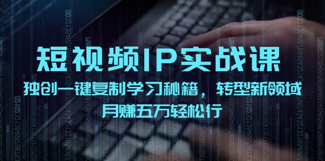 短视频IP实战课，独创一键复制学习秘籍，转战新领域，月赚五万轻松行-俗人圈网创