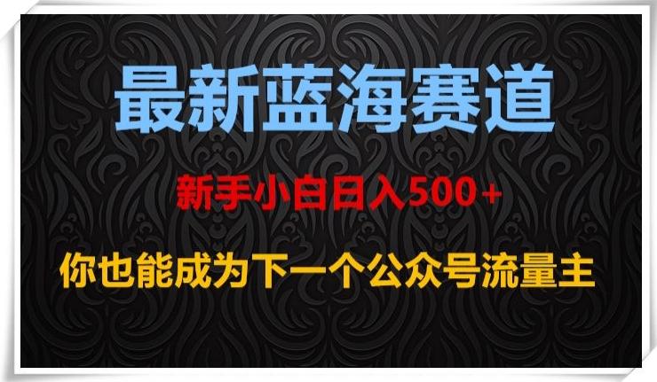 最新蓝海赛道，新手小白日入500+，你也能成为下一个公众号流量主【揭秘】-俗人圈网创