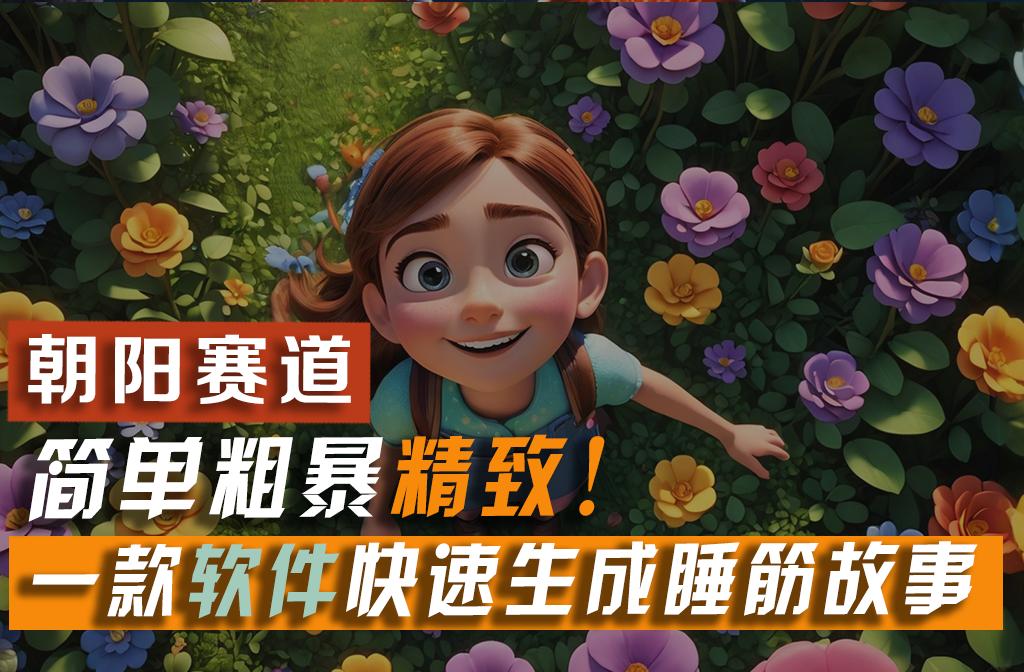 利用一款软件5分钟一条爆款睡筋故事，简单粗暴精致！小白月入2w+-俗人圈网创