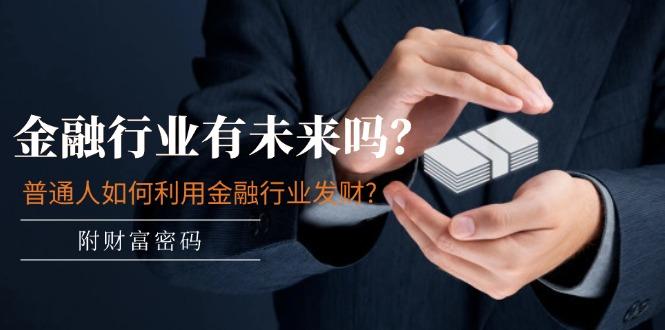 某付费文章：金融行业有未来吗？普通人如何利用金融行业发财?(附财富密码-俗人圈网创