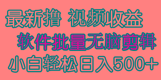 (9569期)发视频撸收益,软件无脑批量剪辑,第一天发第二天就有钱-俗人圈网创