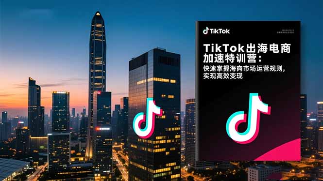 TikTok出海电商加速特训营:快速掌握海外市场运营规则,实现高效变现-俗人圈网创