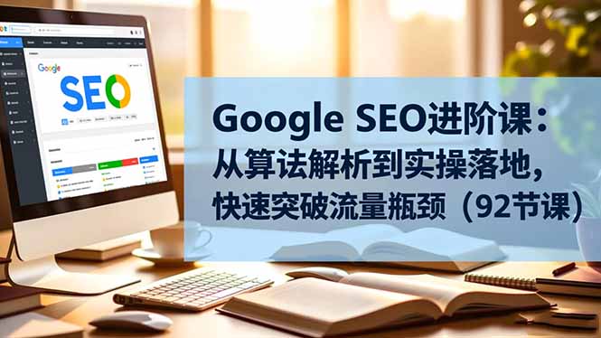 Google SEO进阶课:从算法解析到实操落地,快速突破流量瓶颈(92节课-俗人圈网创