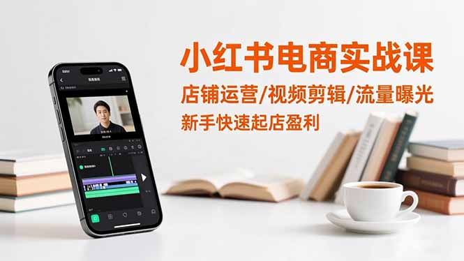 小红书电商实战课:店铺运营/视频剪辑/流量曝光,新手快速起店盈利-俗人圈网创