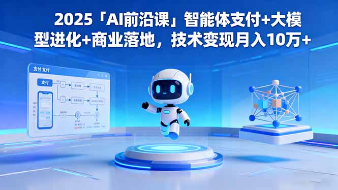 2025「AI前沿课」智能体支付+大模型进化+商业落地,技术变现月入10万+-俗人圈网创
