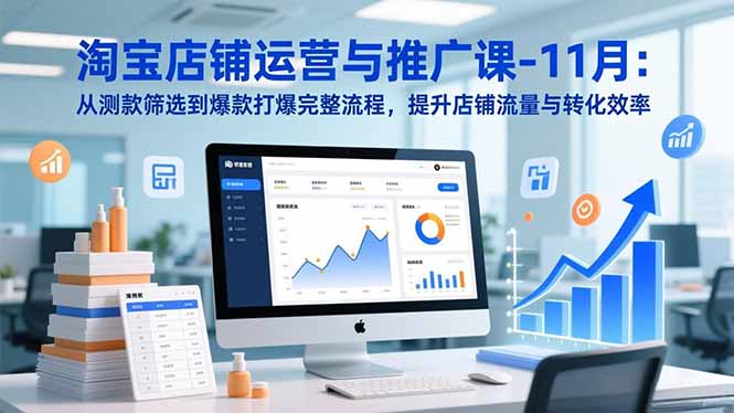 淘宝店铺运营与推广课-11月:从测款筛选到爆款打爆完整流程,提升店铺流量与转化效率-俗人圈网创