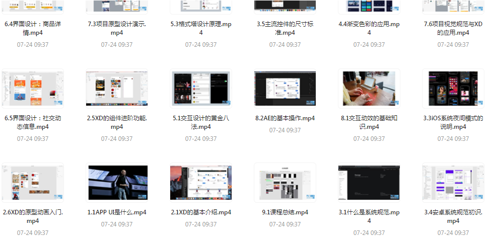 UI设计师入门指南全套课程 从入门到精通（视频课程+课件）-俗人圈网创
