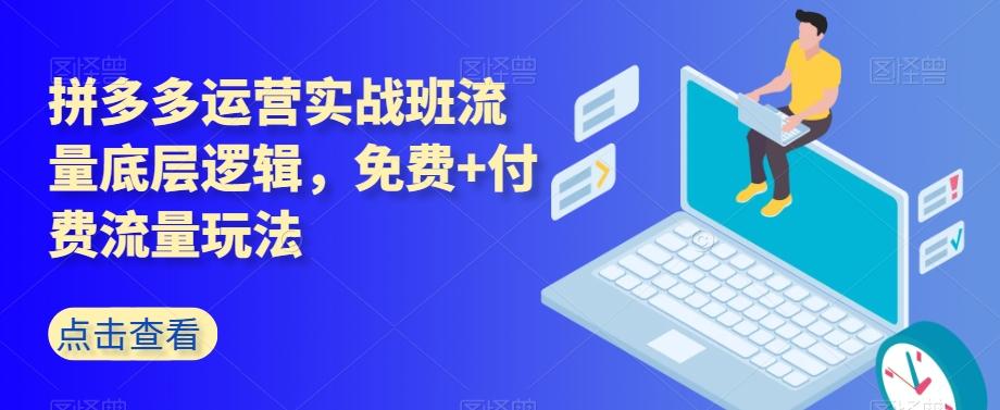 拼多多运营实战班流量底层逻辑,免费+付费流量玩法-俗人圈网创