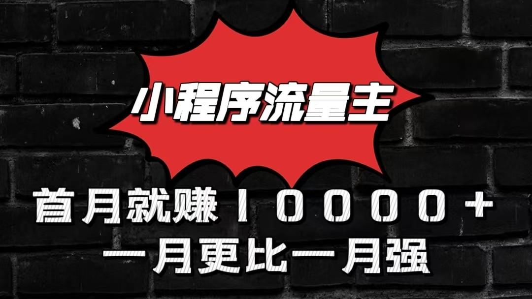 小程序流量主首月就赚10000+，一月更比一月强！小本创业首选-俗人圈网创