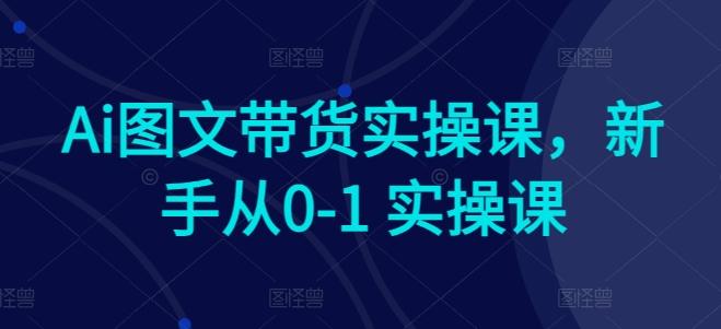 Ai图文带货实操课,新手从0-1 实操课-俗人圈网创