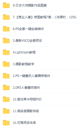 某宝买的杂乱PS LR教程预设摄影-俗人圈网创