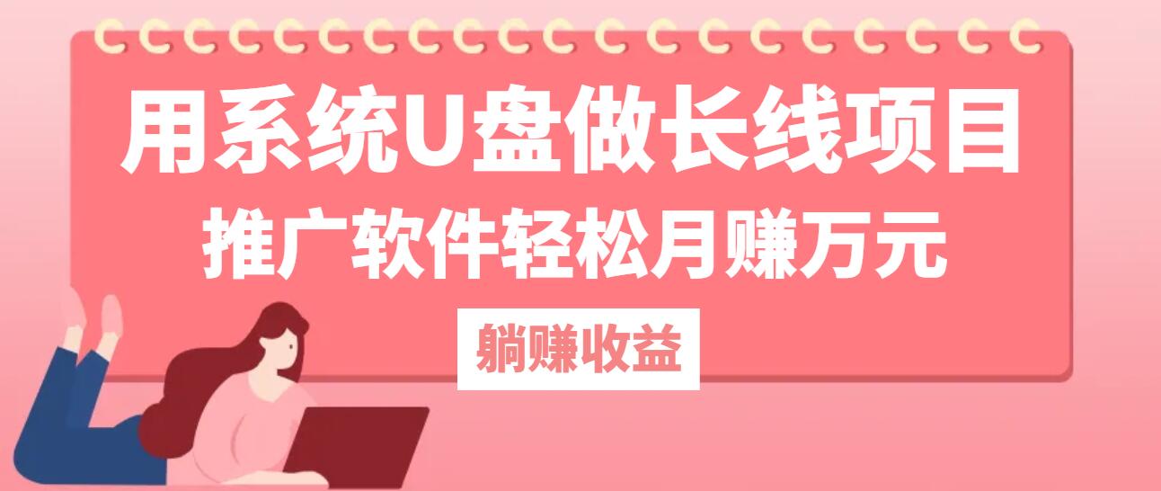 用系统U盘做长线项目,推广软件轻松月赚万元-俗人圈网创