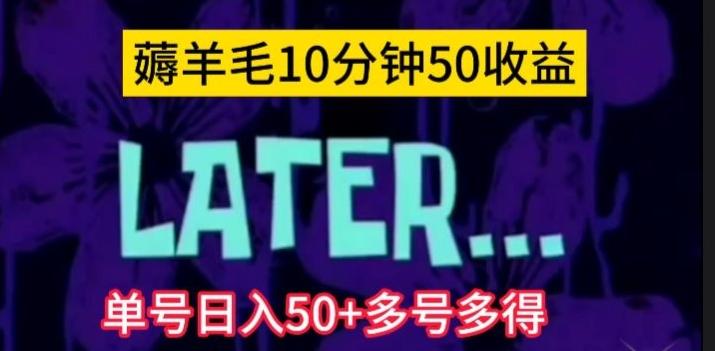 美团薅羊毛玩法，单号日入50+多号多得【仅揭秘】-俗人圈网创