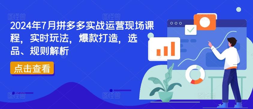 2024年7月拼多多实战运营现场课程,实时玩法,爆款打造,选品、规则解析-俗人圈网创
