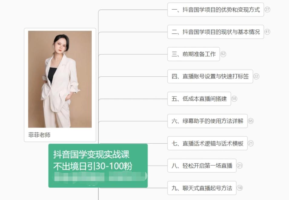 抖音国学变现项目：不出境日引30-100粉实战课程-俗人圈网创