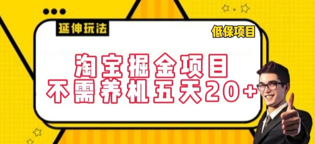 淘宝掘金项目，不需养机，五天20+，每天只需要花三四个小时【揭秘】-俗人圈网创
