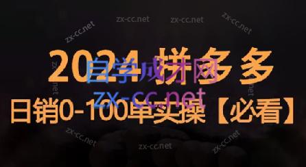 恒哥·2024拼多多日销0-100单实操-俗人圈网创