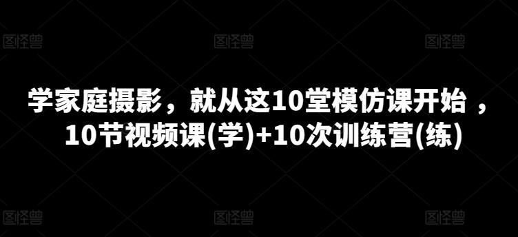 学家庭摄影，就从这10堂模仿课开始 ，10节视频课(学)+10次训练营(练)-俗人圈网创