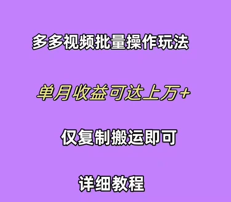 (10029期)拼多多视频带货快速过爆款选品教程 每天轻轻松松赚取三位数佣金 小白必…-俗人圈网创