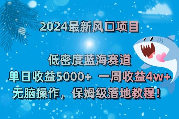 (8545期)2024最新风口项目 低密度蓝海赛道，日收益5000+周收益4w+ 无脑操作，保…-俗人圈网创